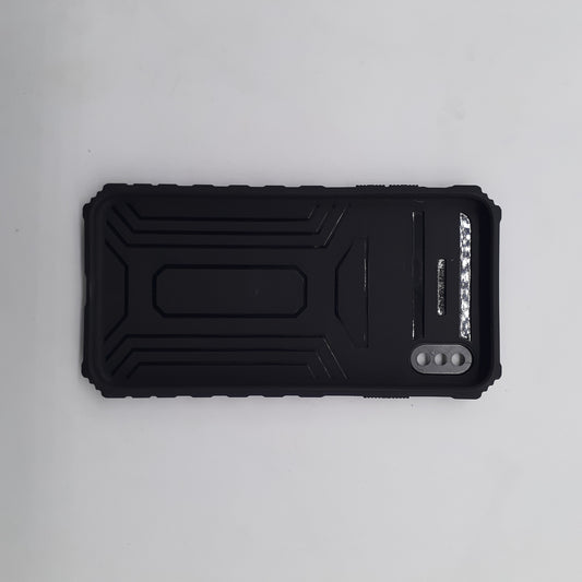 iPhone Xs Max Heavy Duty Shockproof Case with Sliding Camera Lens Protector Cover and Integrated Kickstand/Built-in Stand