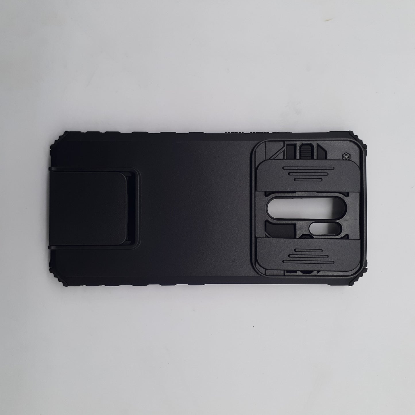 Redmi 9 Shockproof Case with Camera Slide Cover, Built-in Kickstand, and Magnetic Ring Holder for Full Body Protection
