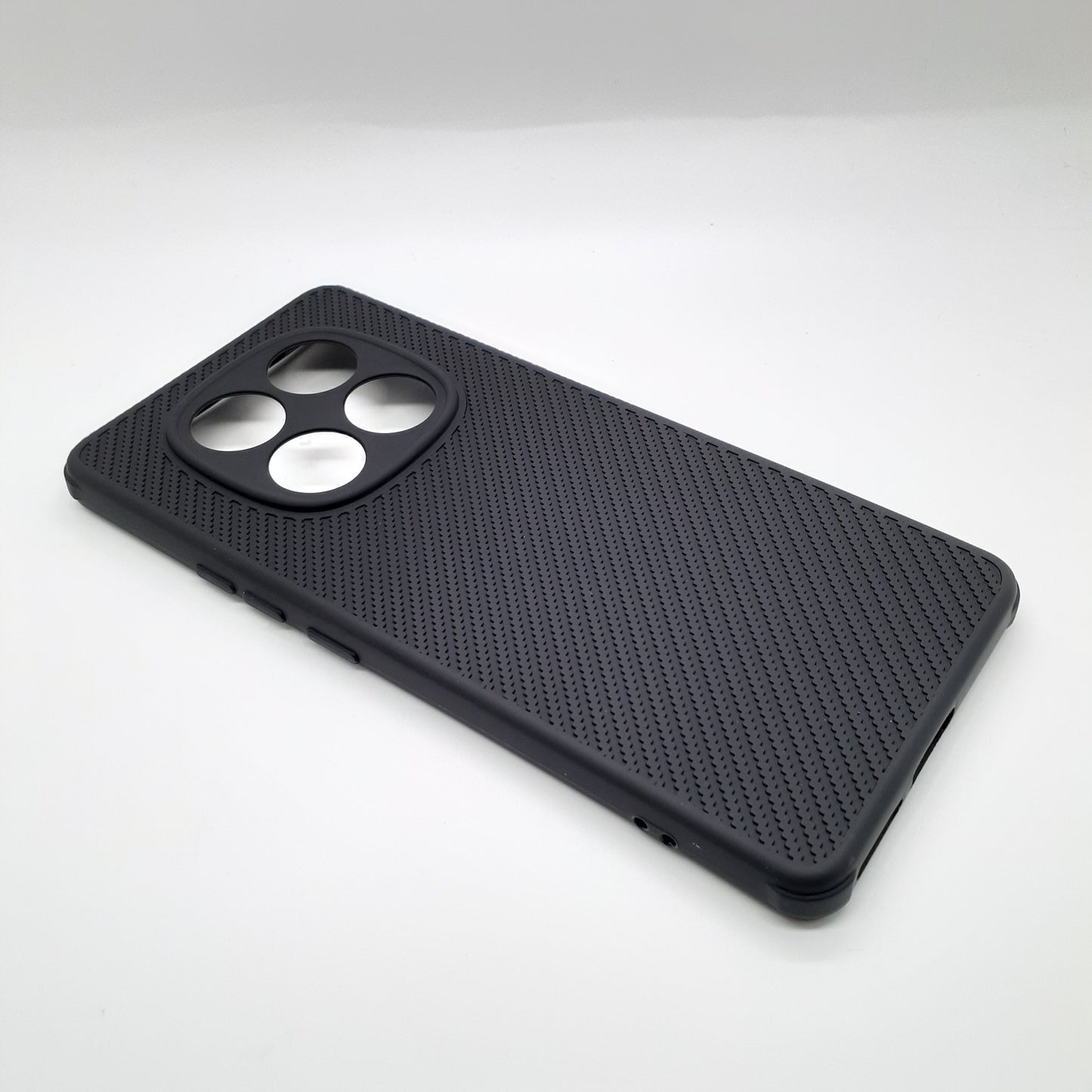 Redmi Note 14 Pro 4G Carbon Fiber texture Hard Rubber armour back cover shock-porof case