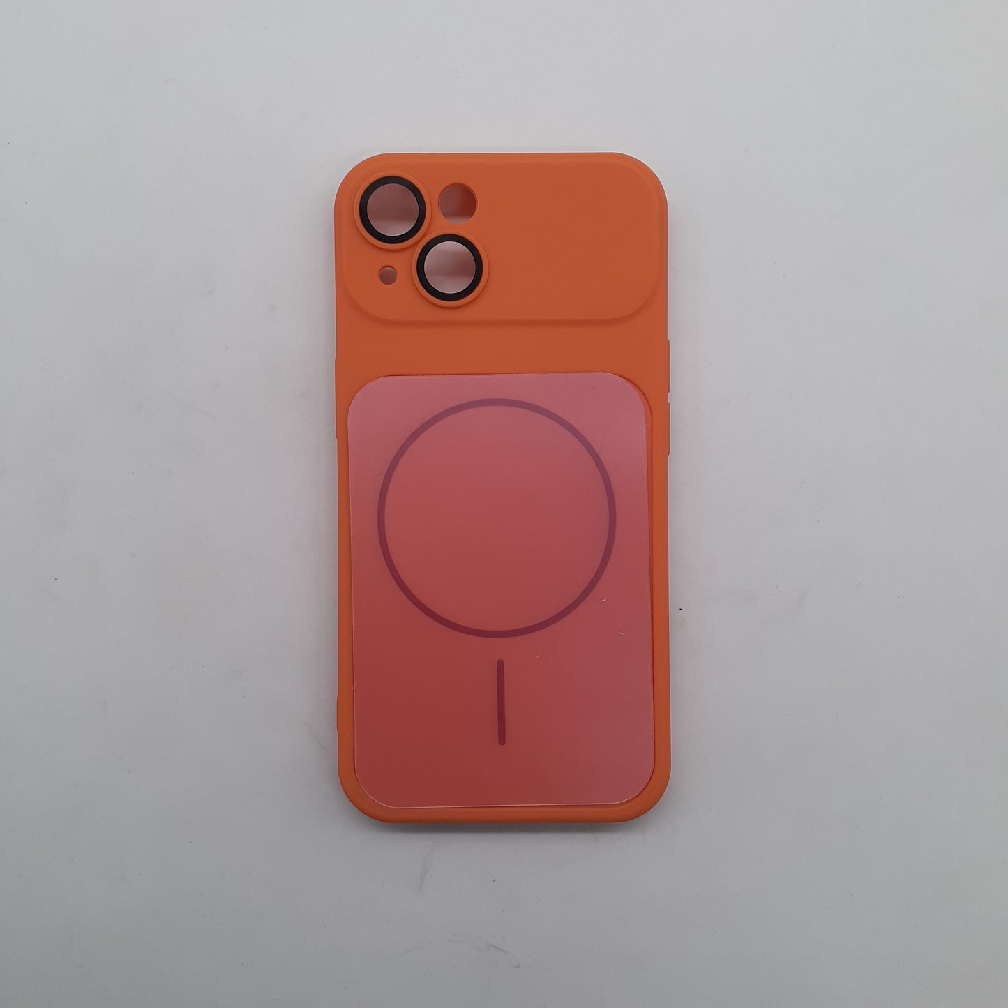 iPhone 13 Orange Back Case - Slim Fit Protective Silicone Phone Cover