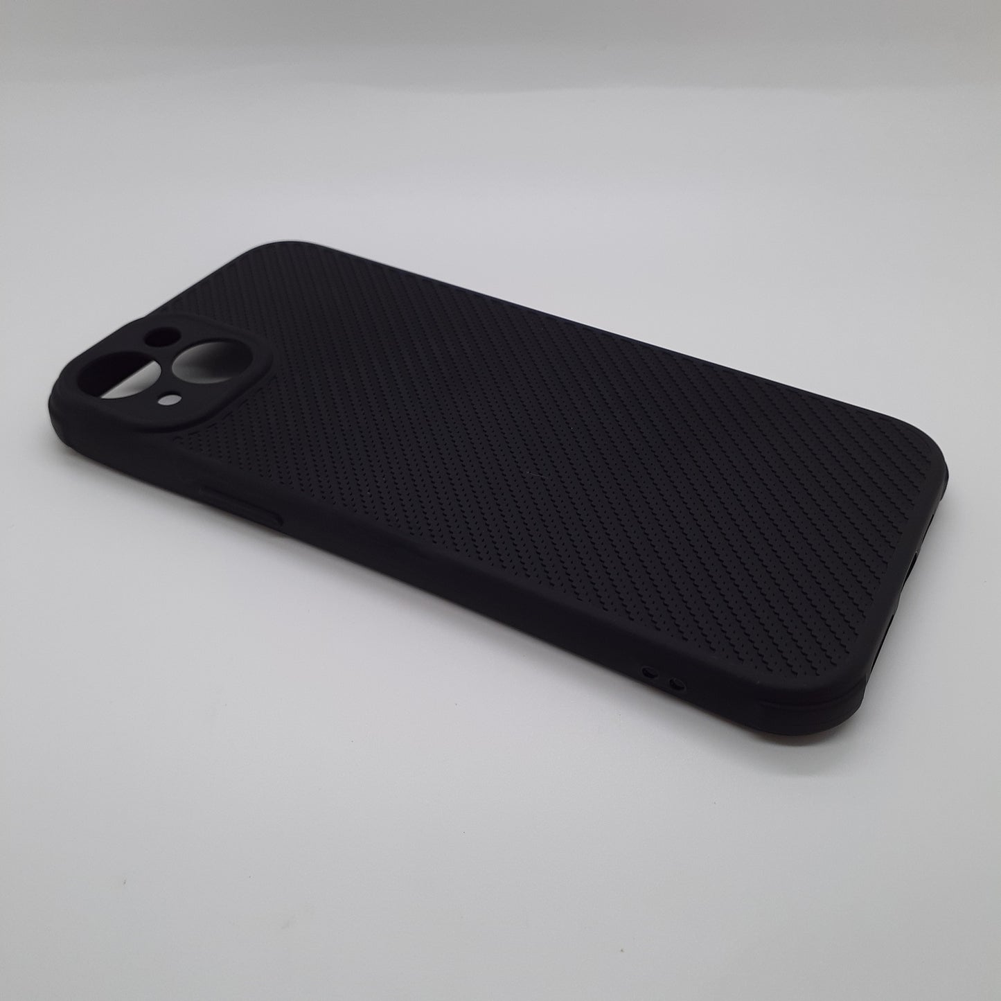 iPhone 14 Plus Carbon Fiber texture Hard Rubber armour back cover shock-porof case