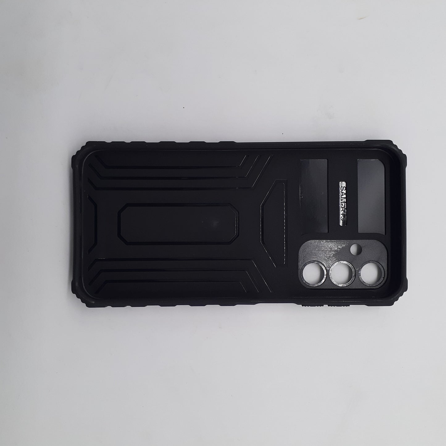 Samsung A15 Heavy Duty Protective Phone Case with Camera Lens Slide Cover and Integrated Kickstand for Hands-Free Viewing