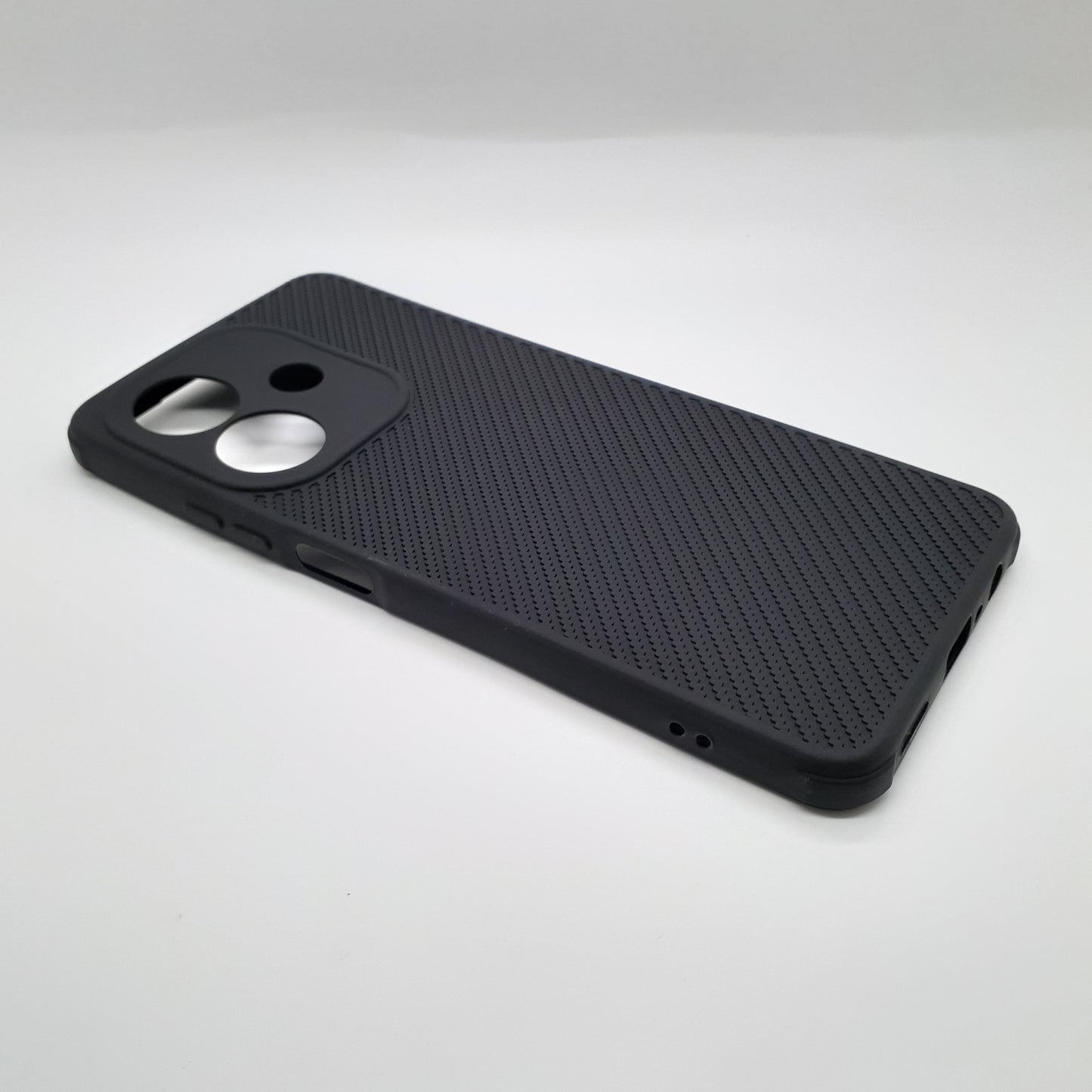 OPPO A3x Carbon Fiber texture Hard Rubber armour back cover shock-porof case