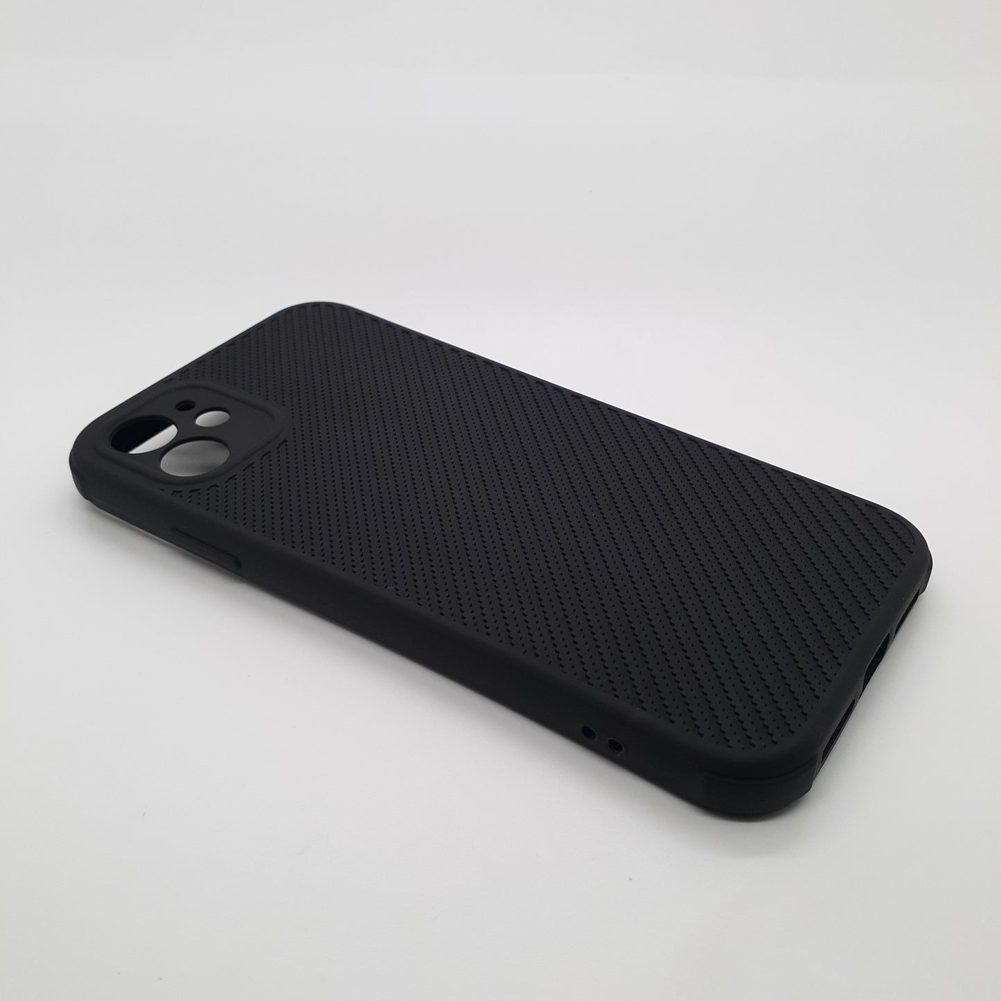 iPhone 11 Carbon Fiber texture Hard Rubber armour back cover shock-porof case