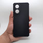 OPPO A58 Carbon Fiber texture Hard Rubber armour back cover shock-porof case
