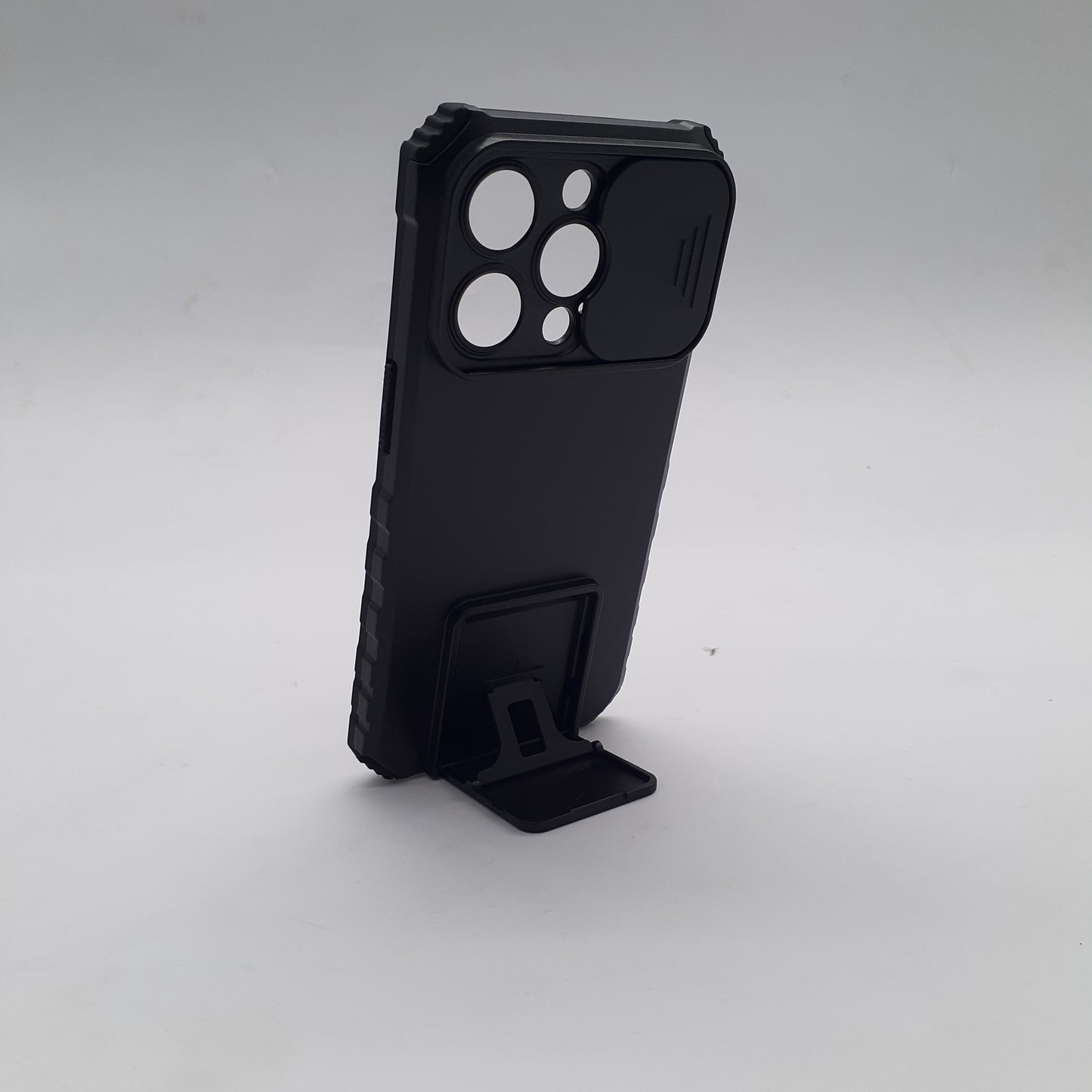 iPhone 14 Pro Heavy Duty Protective Case with Integrated Kickstand and Sliding Camera Lens Cover for Ultimate Screen and Camera Protection