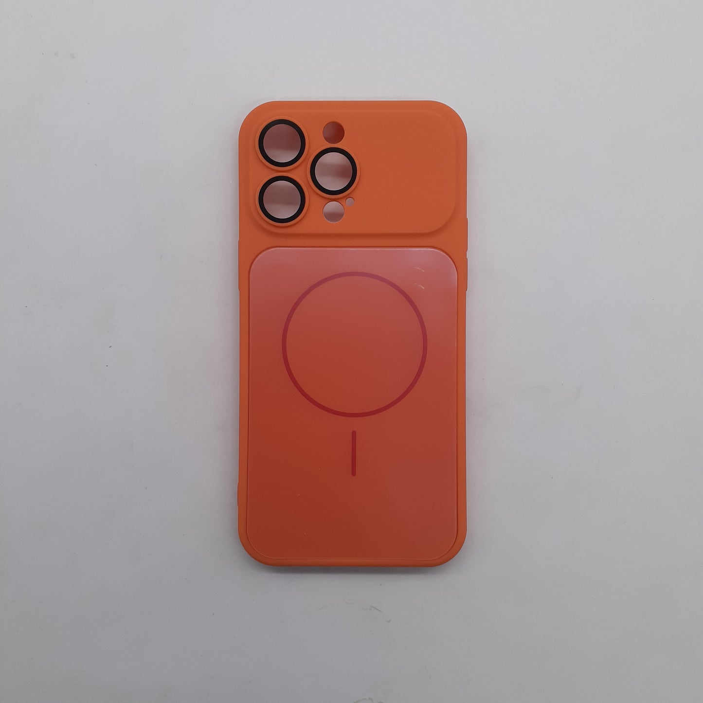 iPhone 14 Pro Max Case Orange - Slim Fit Protective Silicone Shockproof Back Cover