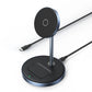 UGREEN 2-in-1 Wireless Charger - Black – Model CD317 – Fast Magnetic Charging Pad or Station for Compatible iPhone, AirPods and Qi-Enabled Devices