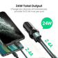 UGREEN 24W Dual USB Car Charger (Dual USB-A Car Charger) - Black – Model ED018 – Compact In-Car Fast Charging Power Adapter for Smartphones, Tablets and USB Devices
