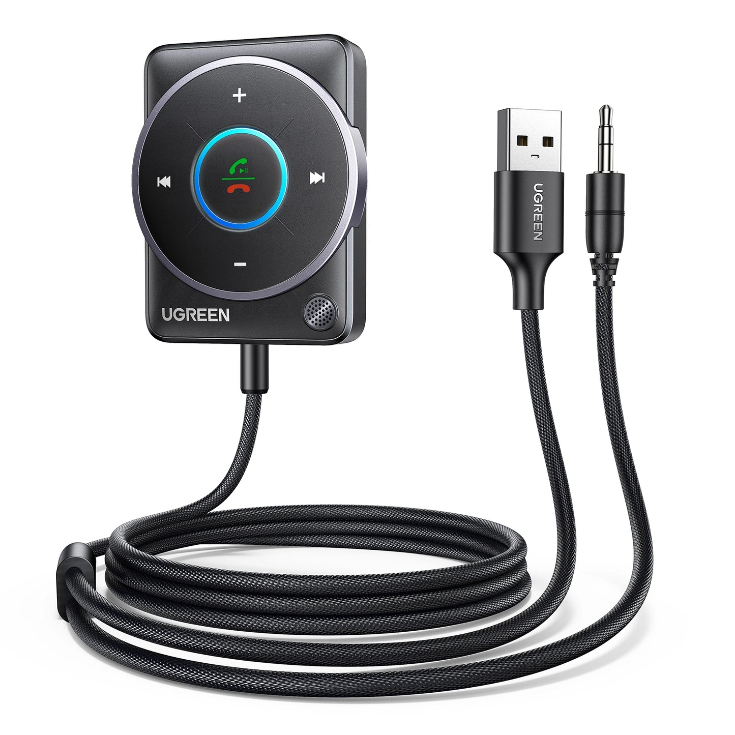UGREEN 3.5mm Bluetooth 5.4 Receiver Audio Dual Connection Adapter with USB Power – Model CM723 – Premium Audio Connection Cable for Phones, Computers, Speakers, Headphones and Home Entertainment