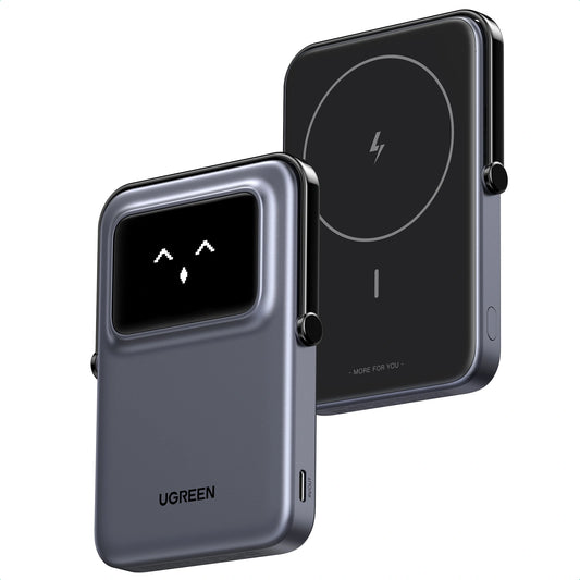 UGREEN Uno Series 5000mAh Magnetic Wireless Power Bank – Model PB571 – Portable Fast Charging Battery Pack for Smartphones, Tablets, Laptops and USB-Powered Devices