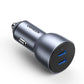 UGREEN 60W Dual USB-C Port PD Fast Car Charger – Model CD213 – Compact In-Car Fast Charging Power Adapter for Smartphones, Tablets and USB Devices