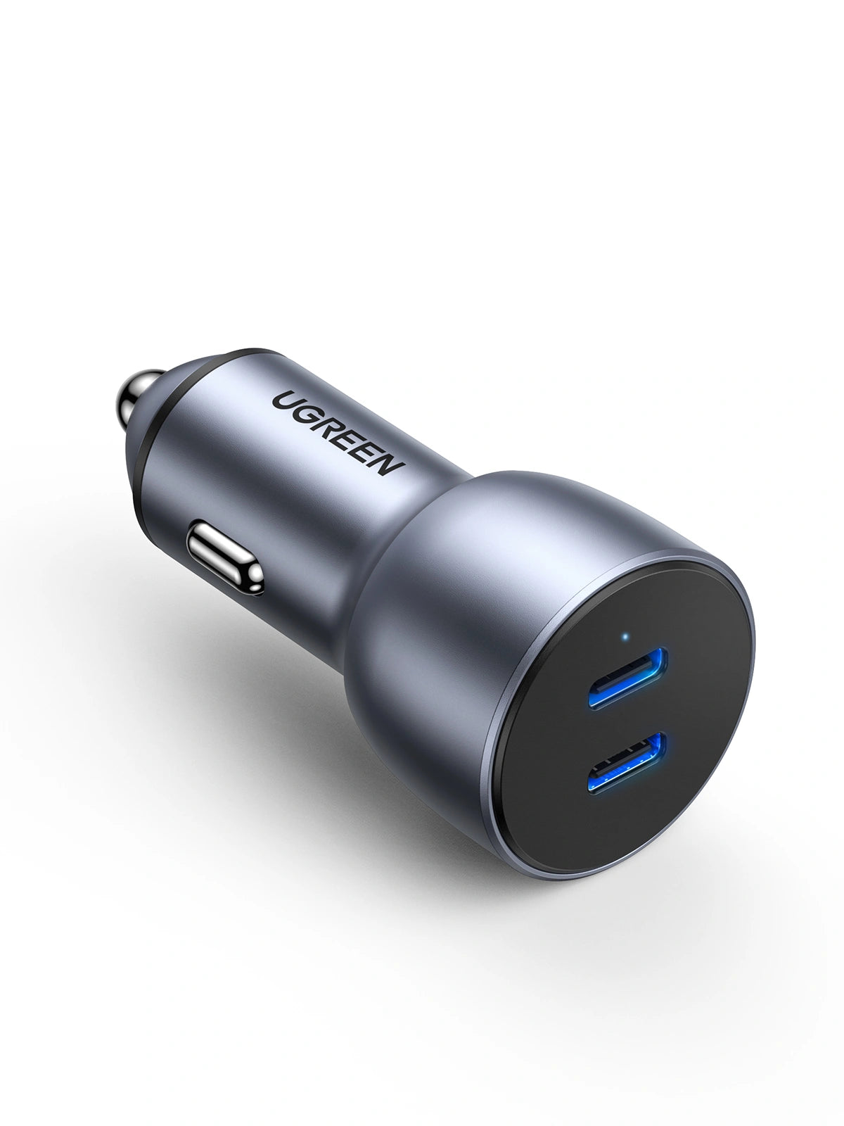 UGREEN 60W Dual USB-C Port PD Fast Car Charger – Model CD213 – Compact In-Car Fast Charging Power Adapter for Smartphones, Tablets and USB Devices