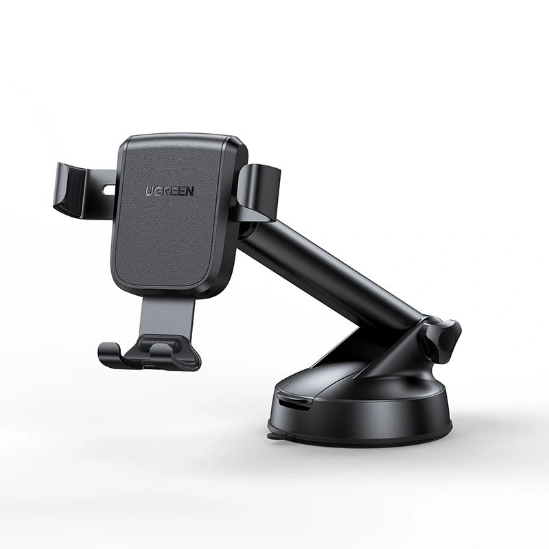 UGREEN Gravity Phone Holder with Suction Cup (Black) – Model LP200 – Adjustable Hands-Free Stand or Mount for Phone, Tablet, Laptop, Desk, Car, Home and Office Use