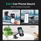 UGREEN Gravity Phone Holder with Suction Cup (Black) – Model LP200 – Adjustable Hands-Free Stand or Mount for Phone, Tablet, Laptop, Desk, Car, Home and Office Use