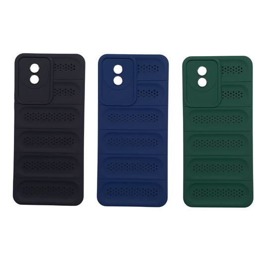 Vivo Y02 Heat Dissipation Design Strong TPU Material Slim Phone Case Carbon Fiber Brushed Anti-scratch TPU Back Cover