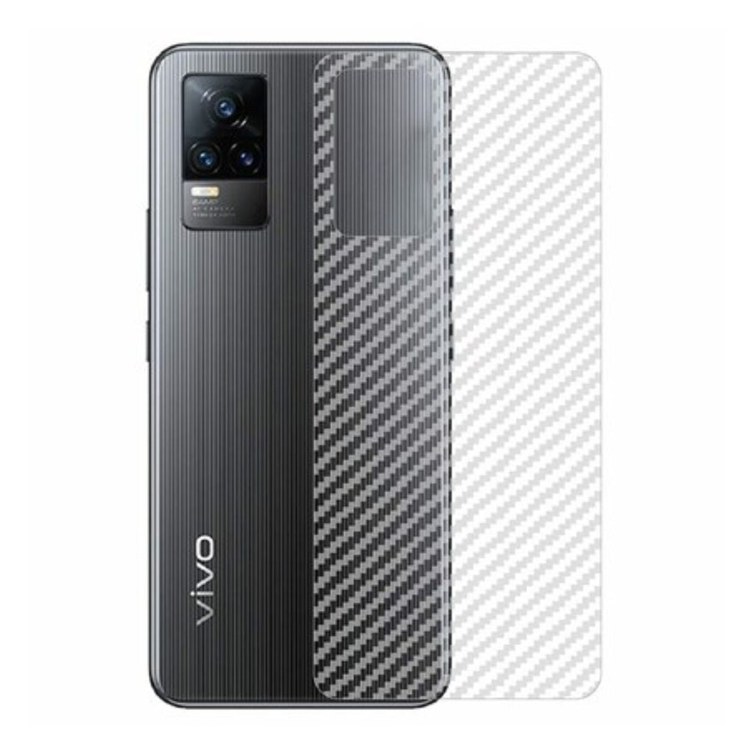 Vivo V21e carbon Back Clear Skin Sticker