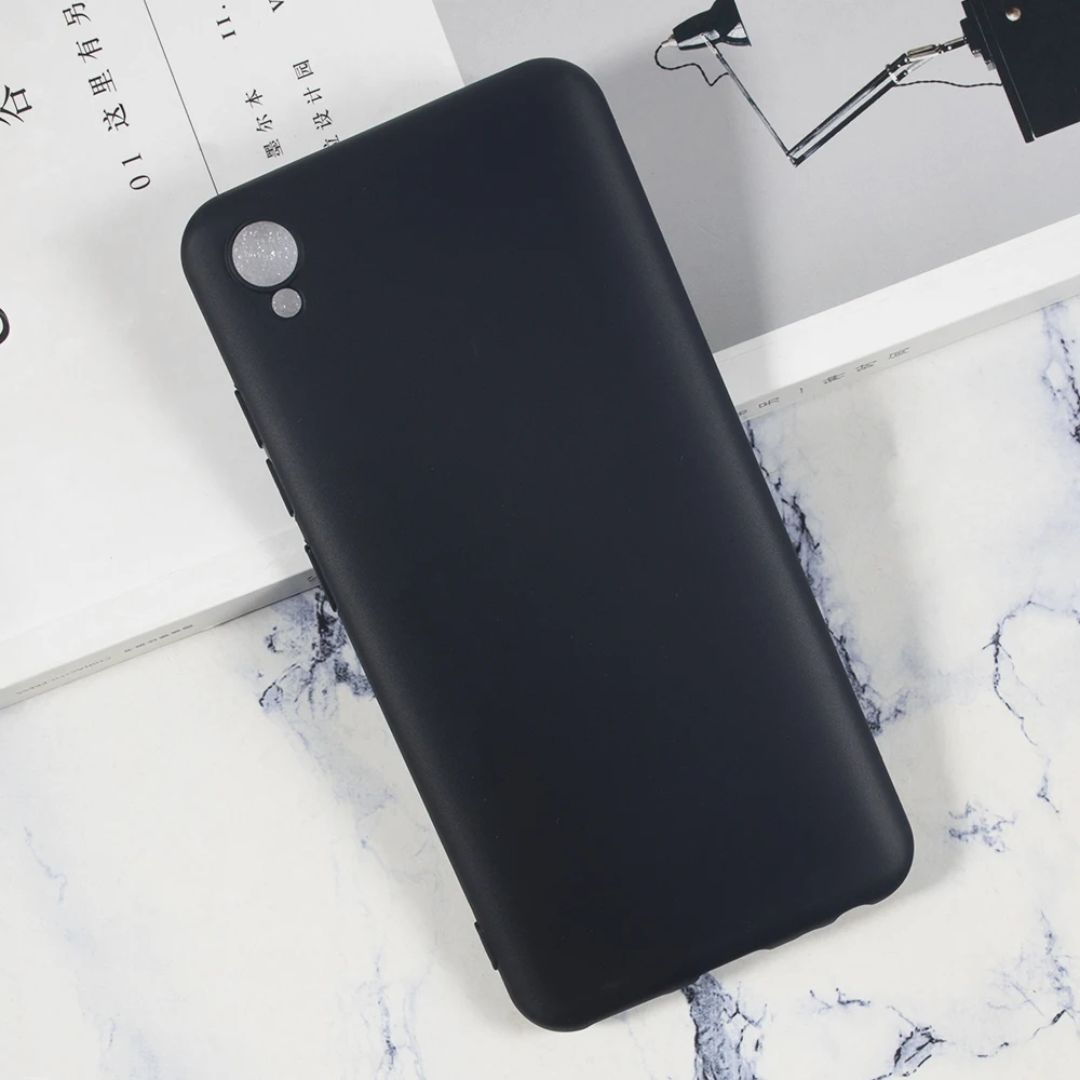 Vivo Y1s Soft Silicone Black TPU Back Cover Case For Vivo Y1s