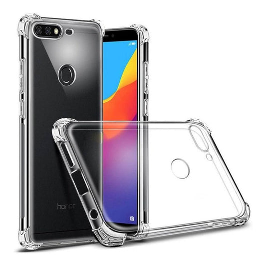 AntiShock Clear Back Cover Soft Silicone TPU Bumper case for Huawei Y7 2018