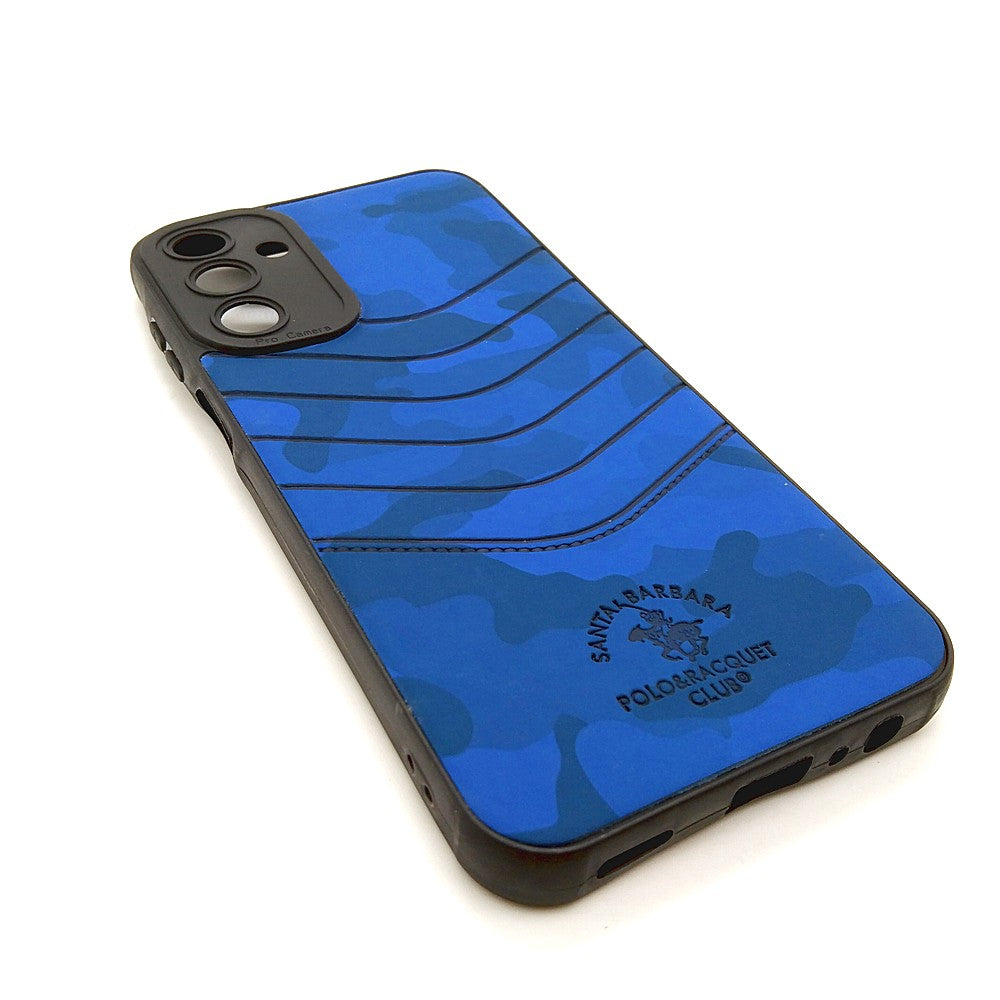 Samsung A15 POLO clothe texture case velvet Back Cover Blue