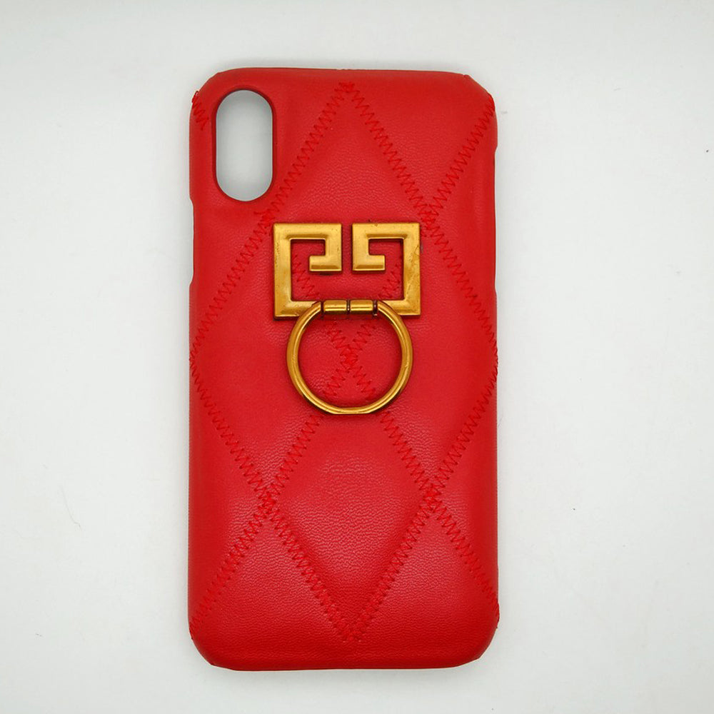 Luxury shock proof Ring Holder Back cover Case for iPhone XR Red