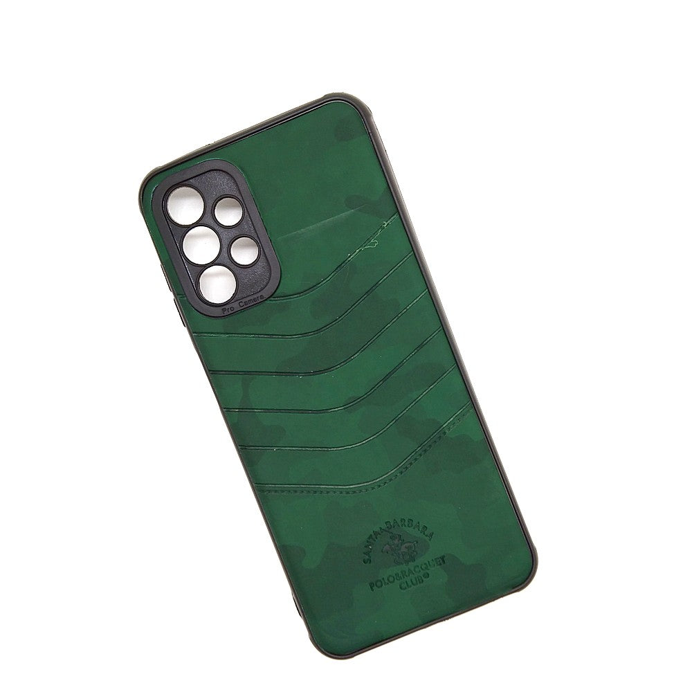 Samsung A13 POLO clothe texture case velvet Back Cover Green