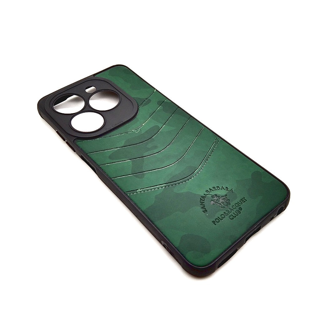 TECNO POP 8 POLO clothe texture case velvet Back Cover Green