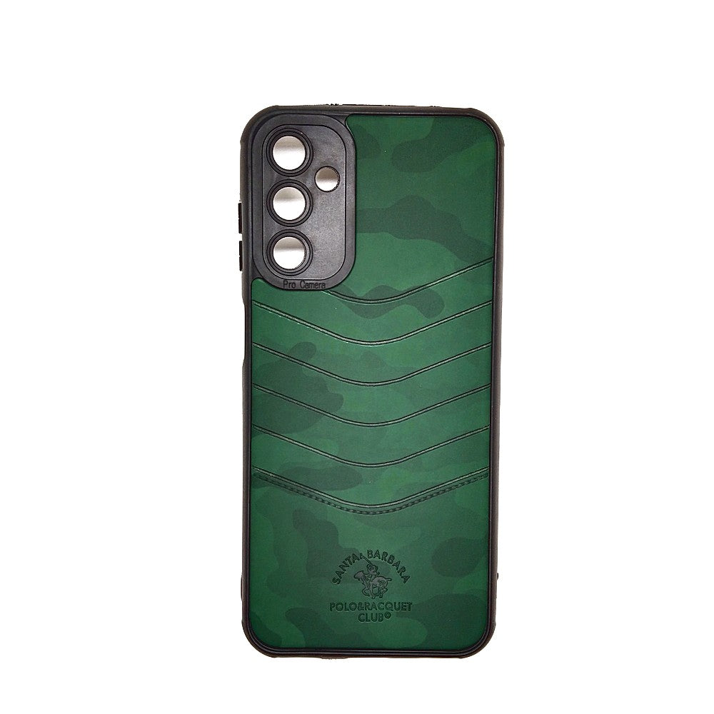 Samsung M14 POLO clothe texture case velvet Back Cover Green