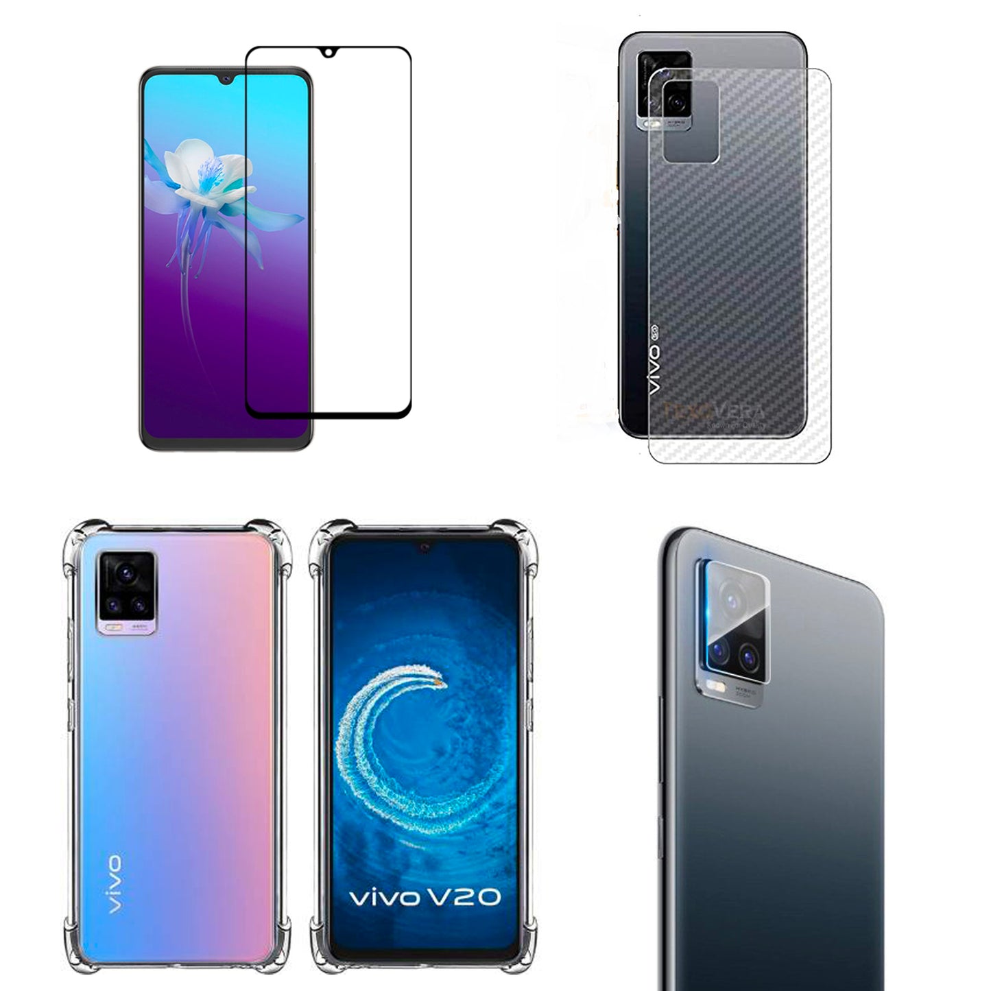 4in1 Protection pack for Vivo V20