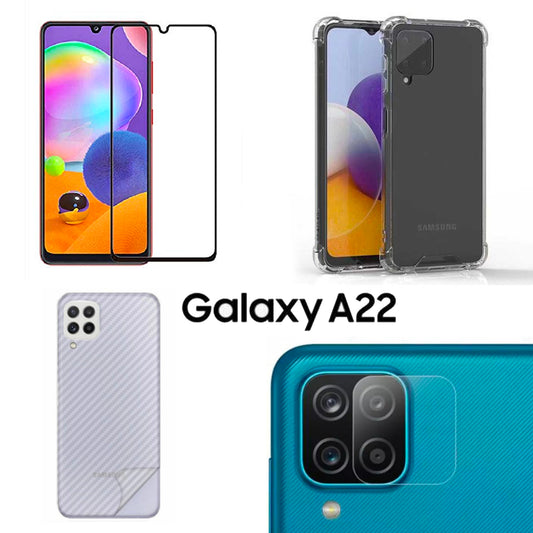 4in1 Protection pack for Samsung A22 4G