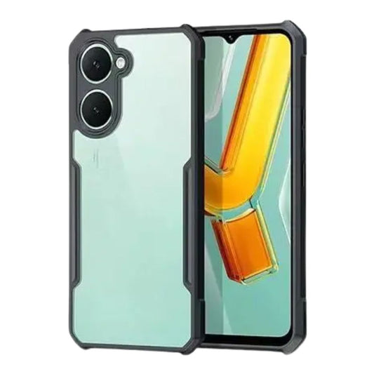 Vivo Y03 case Matte Black Back Cover Soft Silicone TPU Bumper case