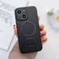 iPhone 13 Magsafe Wireless Charging Mobile Phone Leather Case Buckle Ring Stand Back Cover