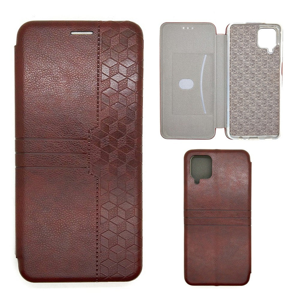 Samsung A12 Leather Pouch Case Premium Leather texture full cover