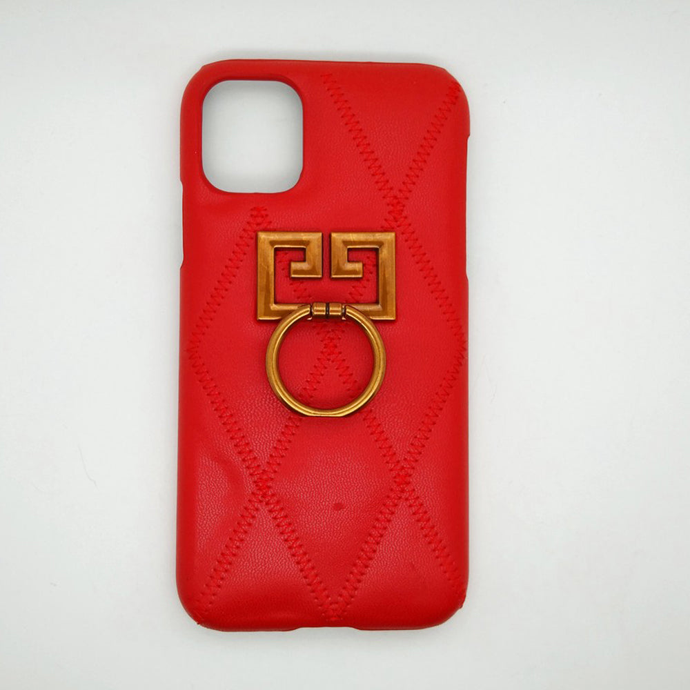 Luxury shock proof Ring Holder Back cover Case for iPhone 11 Red