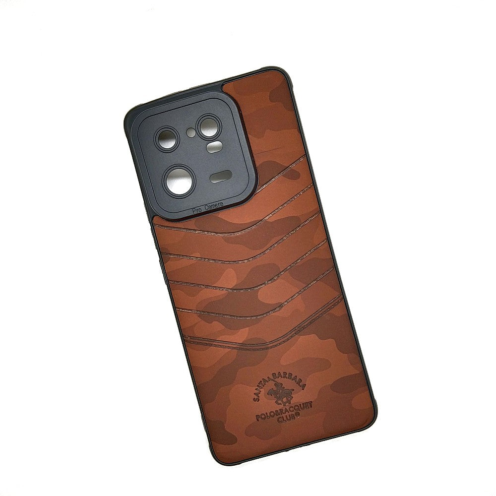 Redmi Note 13 Pro 5G POLO clothe texture case velvet Back Cover Brown