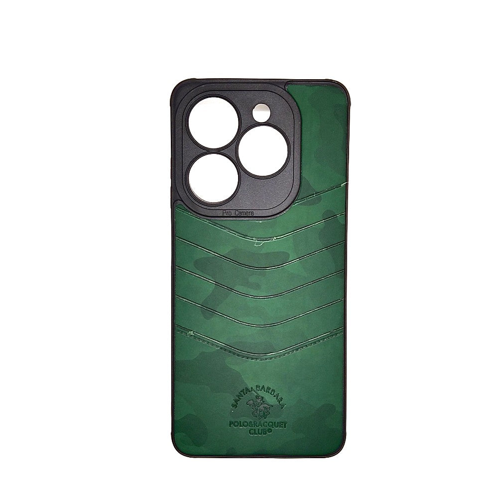 TECNO POP 8 POLO clothe texture case velvet Back Cover Green