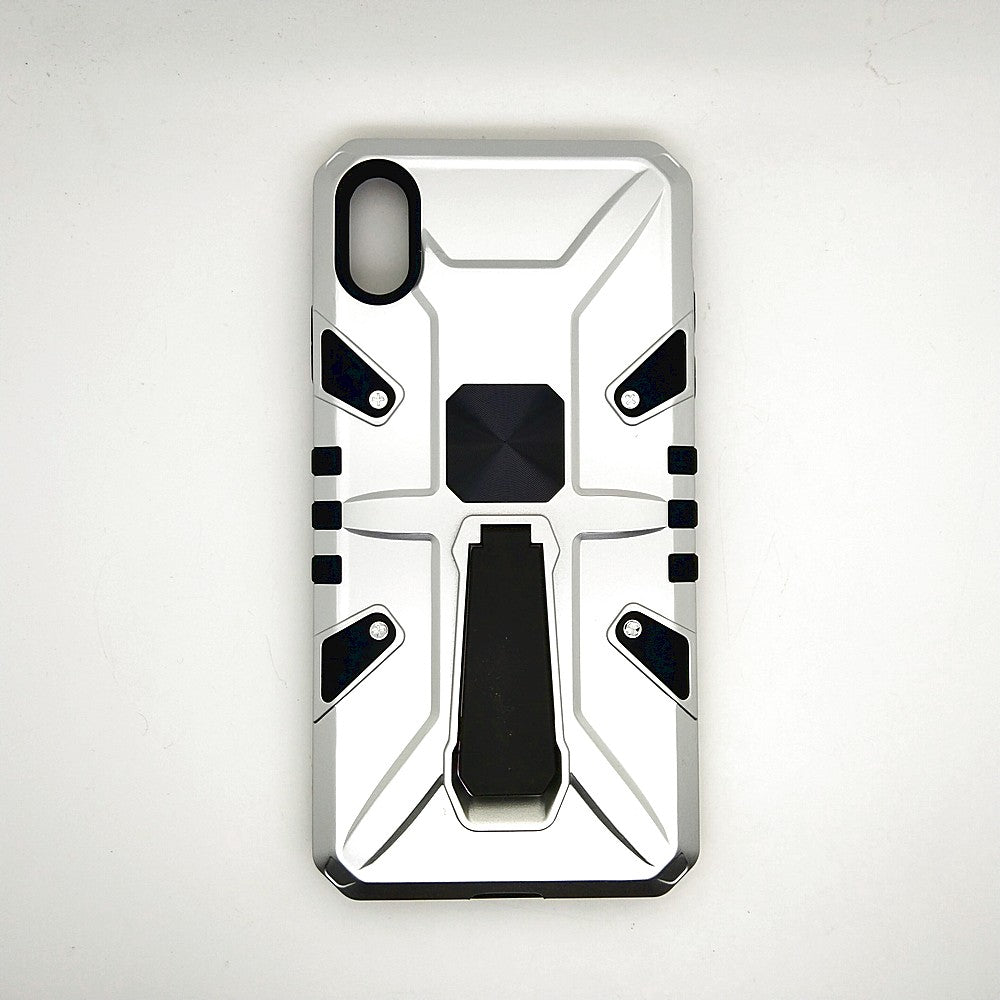 iPhone Xs Max Shockproof Armour Magnet Car holder Military Grade Case White