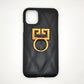 Luxury shock proof Ring Holder Back cover Case for iPhone 11 Black