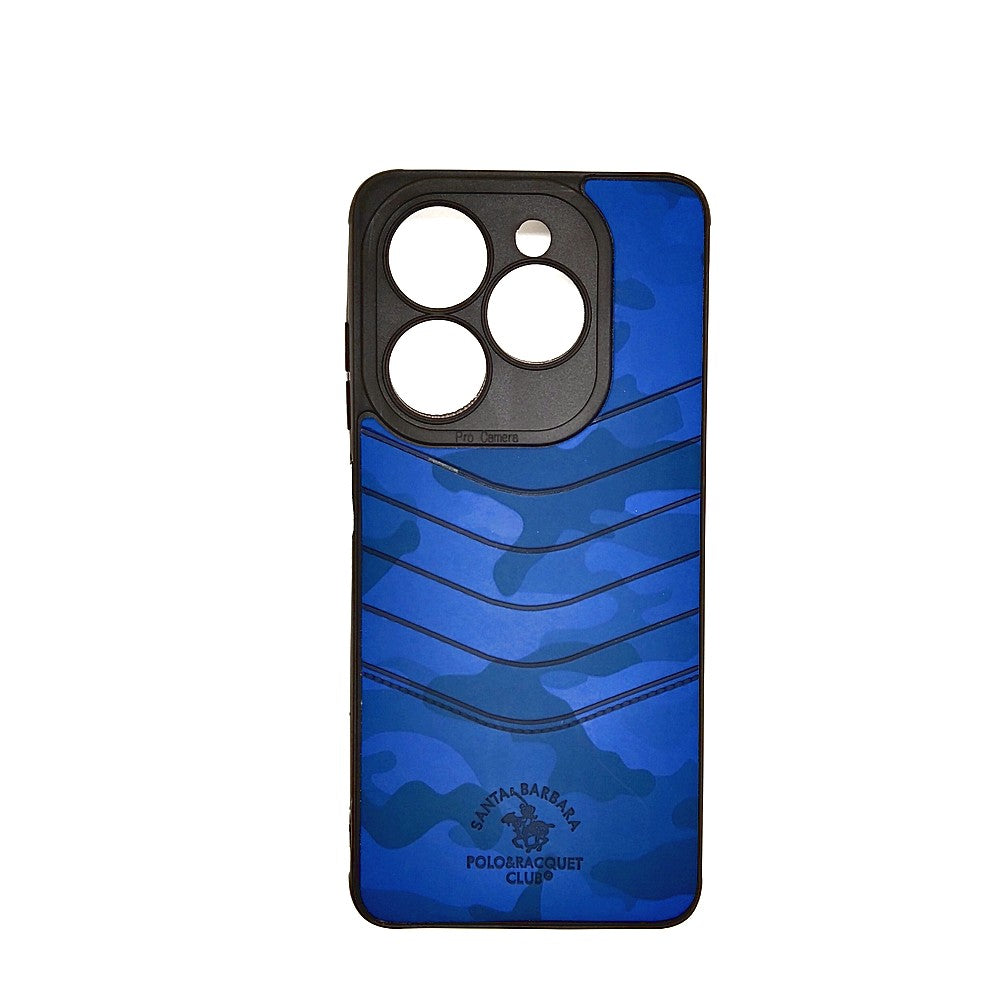 TECNO Spark 20 POLO clothe texture case velvet Back Cover Blue