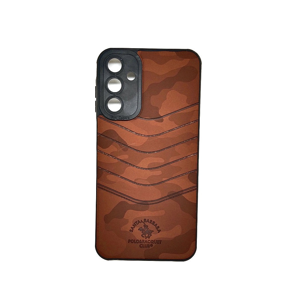 Samsung A15 POLO clothe texture case velvet Back Cover Brown