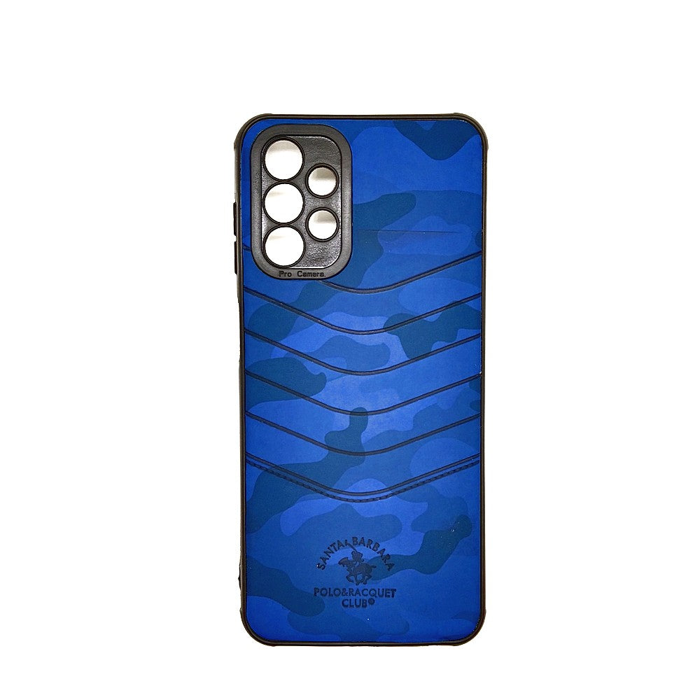 Samsung M13 POLO clothe texture case velvet Back Cover Blue