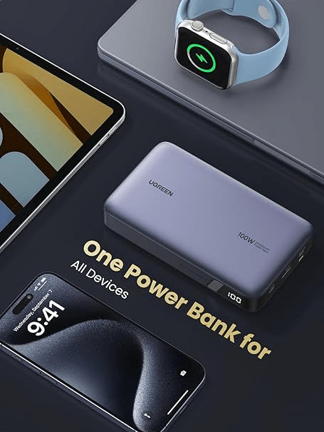 UGREEN 20000mAh 100W Fast Charging Power Bank – Model PB720 – Portable Fast Charging Battery Pack for Smartphones, Tablets, Laptops and USB-Powered Devices