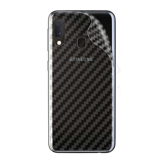 Samsung A20 carbon Back Clear Skin Sticker