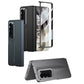 LEEKA Samsung Z Fold 6 case with Super Luxury Sport car fiber Pro case design with free inbuilt Screen Protector