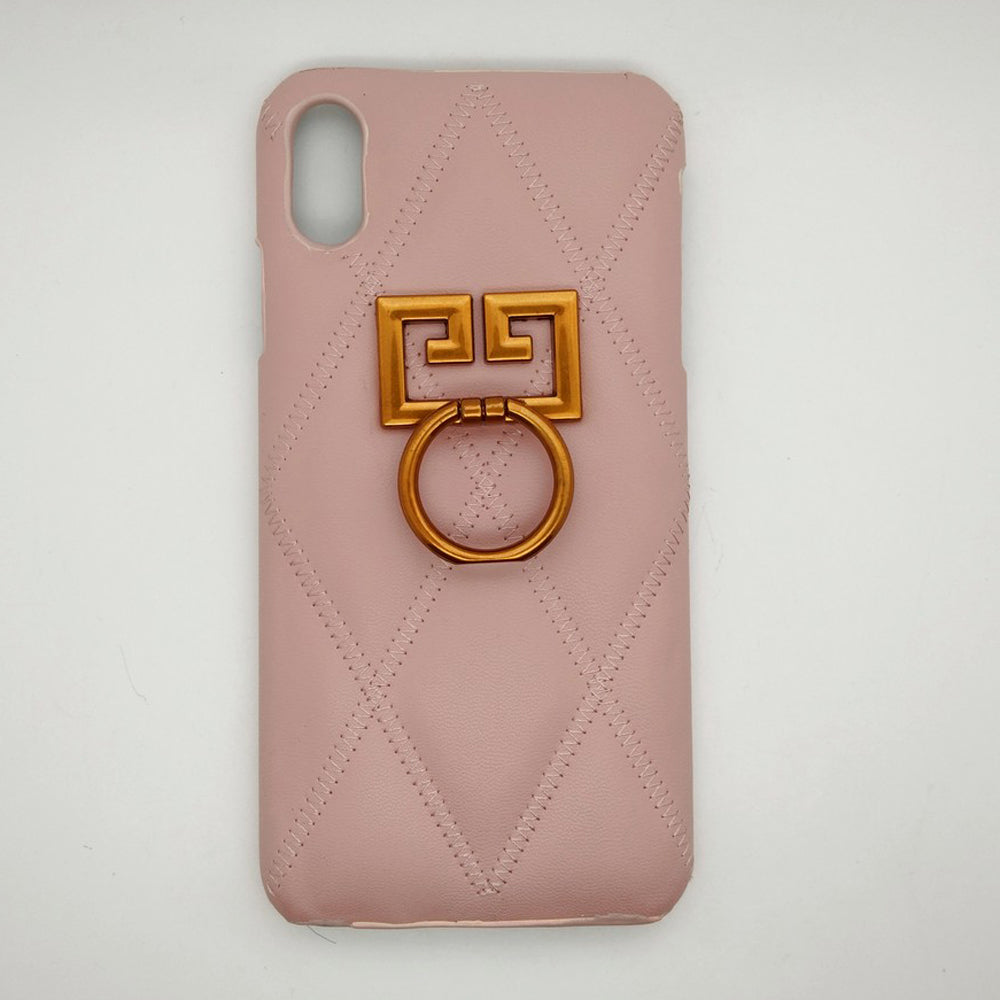 Luxury shock proof Ring Holder Back cover Case for iPhone Xs Max Pink