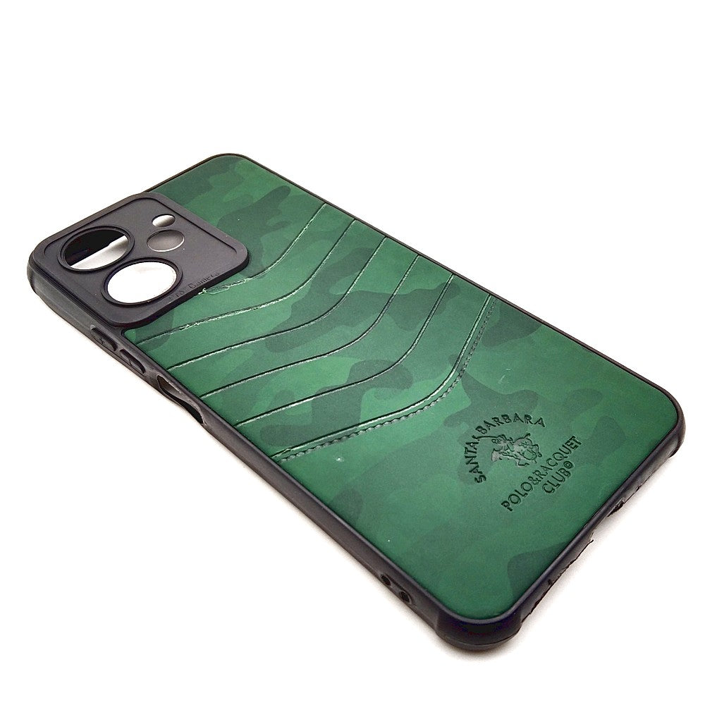 Redmi 13C POLO clothe texture case velvet Back Cover Green