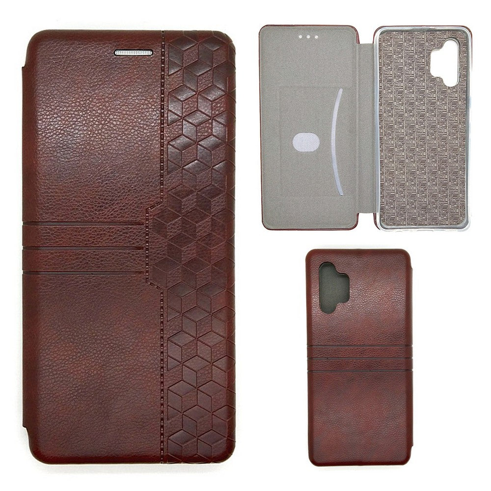 Samsung A32 Leather Pouch Case Premium Leather texture full cover