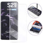 Pack of UV Glue Full Screen Protector Tempered Glass + Carbon Back Sticker and Camera Lens Protection for Samsung S21 Ultra