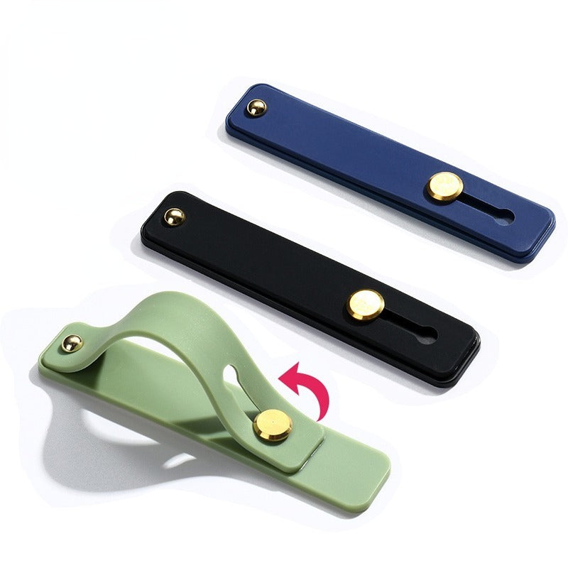 Adjustable Soft Coloured Phone Grip Holder with Finger Strap