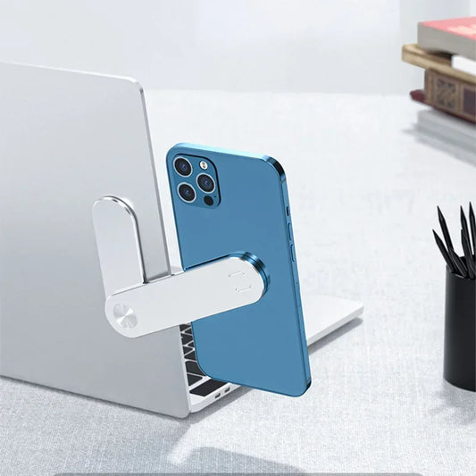 Adjustable Magnetic Folding Laptop Screen Support and Phone/Tablet Side Mount Holder Bracket